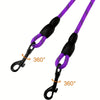 Dual Dog Leash with 360° Swivel Tangle-Free Design