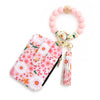 Floral Print PU Leather Wristlet Wallet with Card Holder