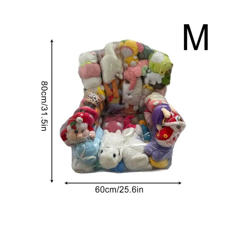 Saco de Granos de Almacenamiento Transparente e Impermeable para Peluches con Cremallera