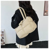 Quilted Puffer Tote Bag with Adjustable Strap