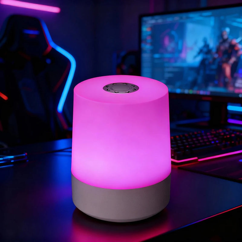 Modern LED Cylinder Night Light with Remote Control