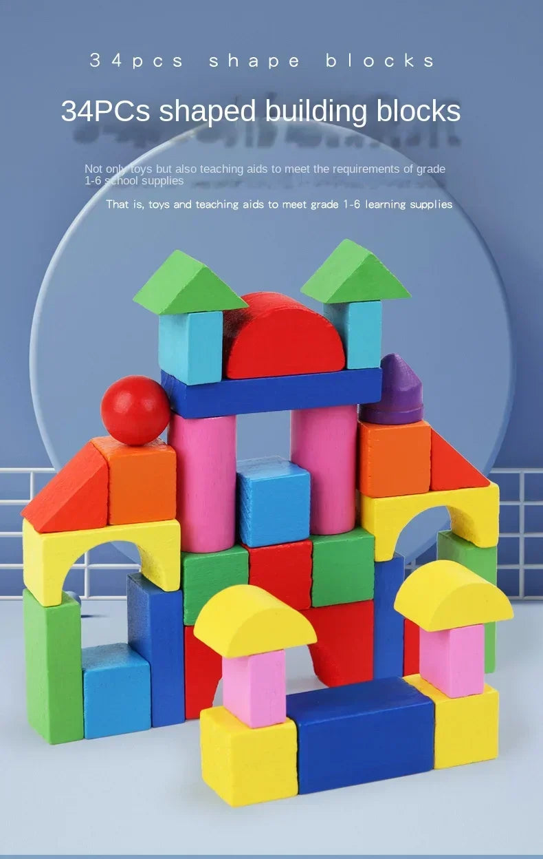 Montessori Rainbow Stacking Blocks for Kids | Spatial Thinking & Math Learning Toy