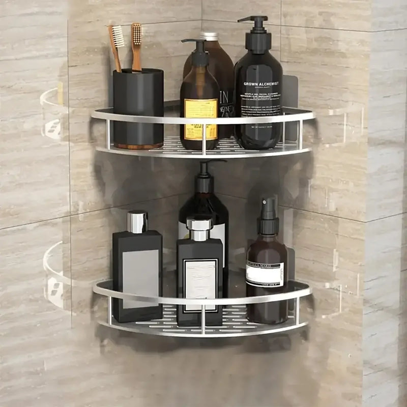 Space Aluminum Corner Bathroom Shelf
