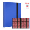A blue card binder album with a black spine, showing 9 grids that hold 360 cards.