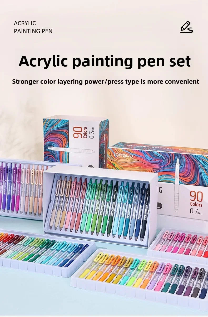 3D Embossed Acrylic Gel Pens - 6/144 Color Options