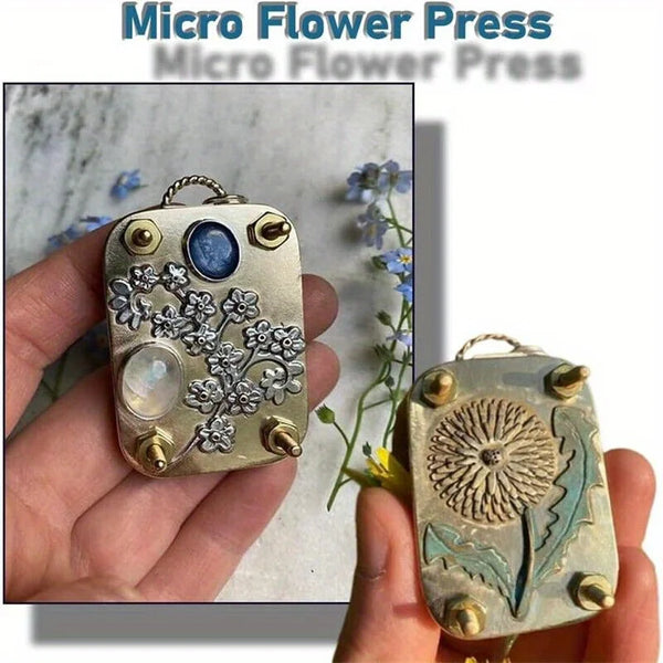 Kit de prensado de flores metálicas en miniatura
