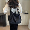 Multi-Pocket Corduroy Tote Bag – Large Capacity Casual Satchel for Travel, Work & Commute