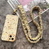 Elegant Gold Keychain Lanyard with Adjustable Neck Strap