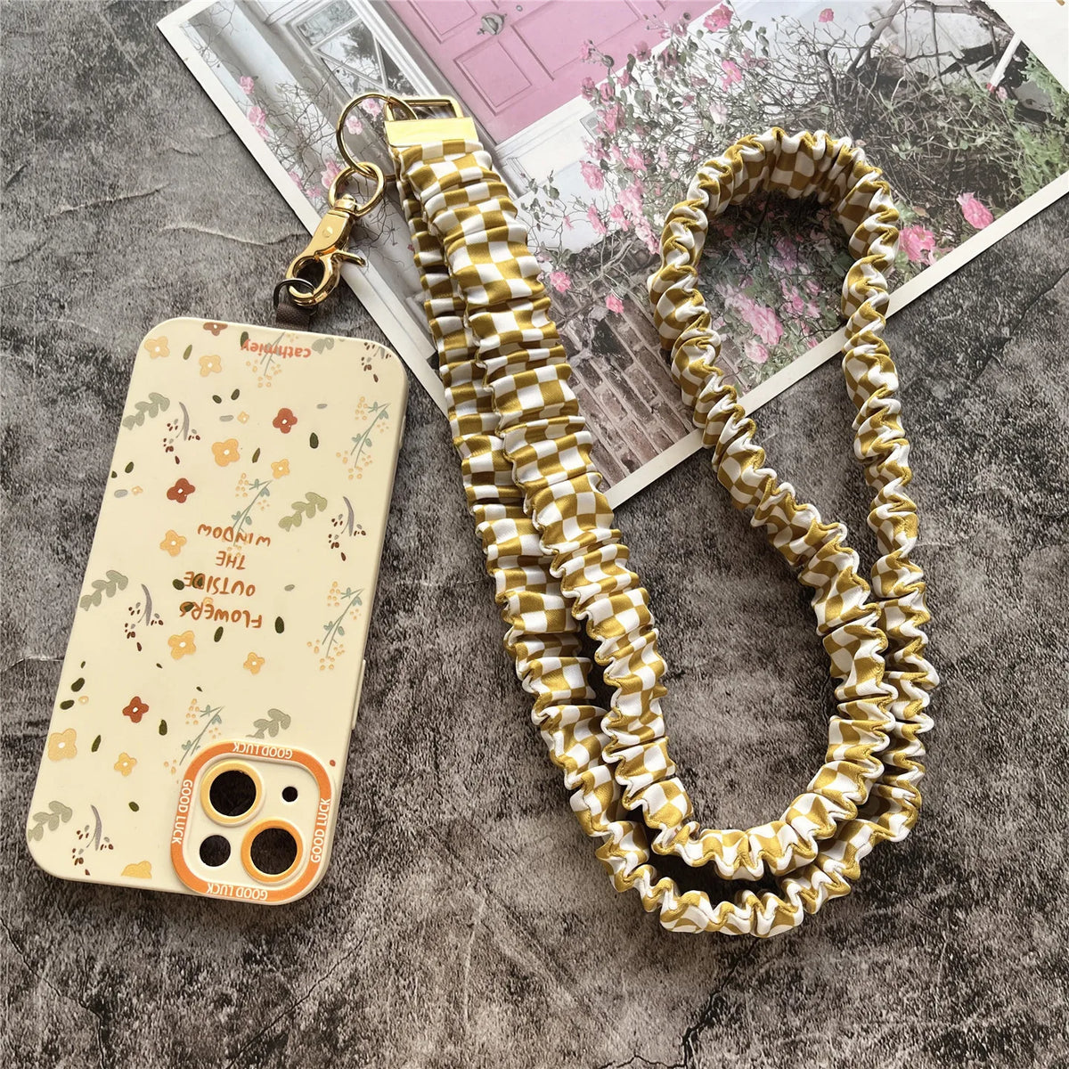 Elegant Gold Keychain Lanyard with Adjustable Neck Strap