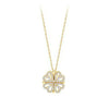 Heart & Clover Zircon Pendant Necklace