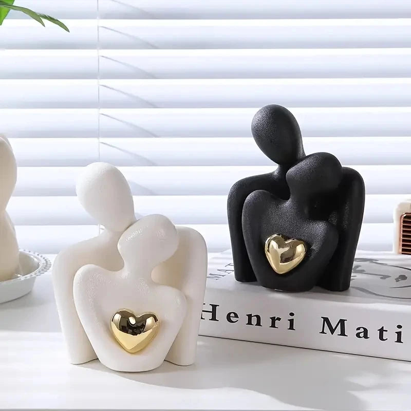 Romantic Embrace Couple Statue