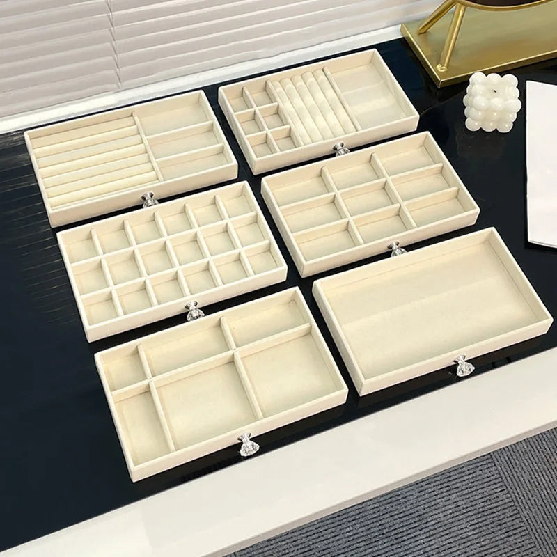 5-Layer Desktop Jewelry Organizer with Drawers and Display Top