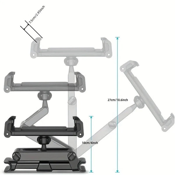 Adjustable Car Headrest Tablet & Phone Mount