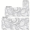 Large Abstract Desk Mat with Stitched Edges