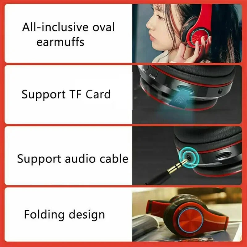 Klappbare Bluetooth-Kopfhörer mit Geräuschunterdrückung