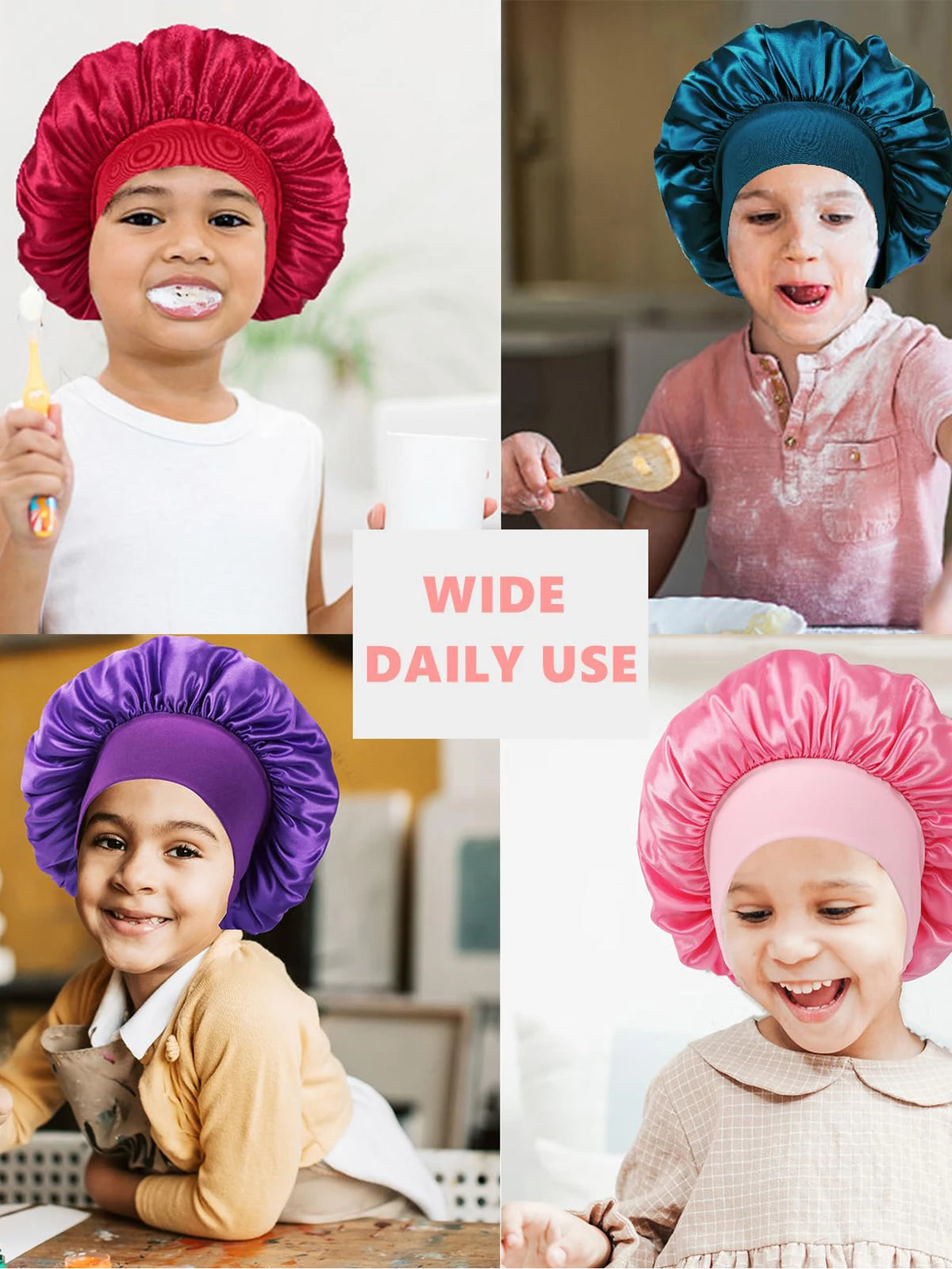Satin Sleep Bonnet for Kids