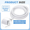 White rubber steel flexible trim with a U-channel edge protector for 4-6 mm edges.
