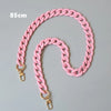 Matte Candy Pink Resin Handbag Chain – Detachable Shoulder Strap