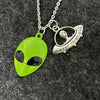 Space Explorer Enamel Keychain – UFO & Astronaut Design