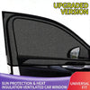 Upgraded version of a black mosquito mesh sun protection and heat insulation ventilated car window fit