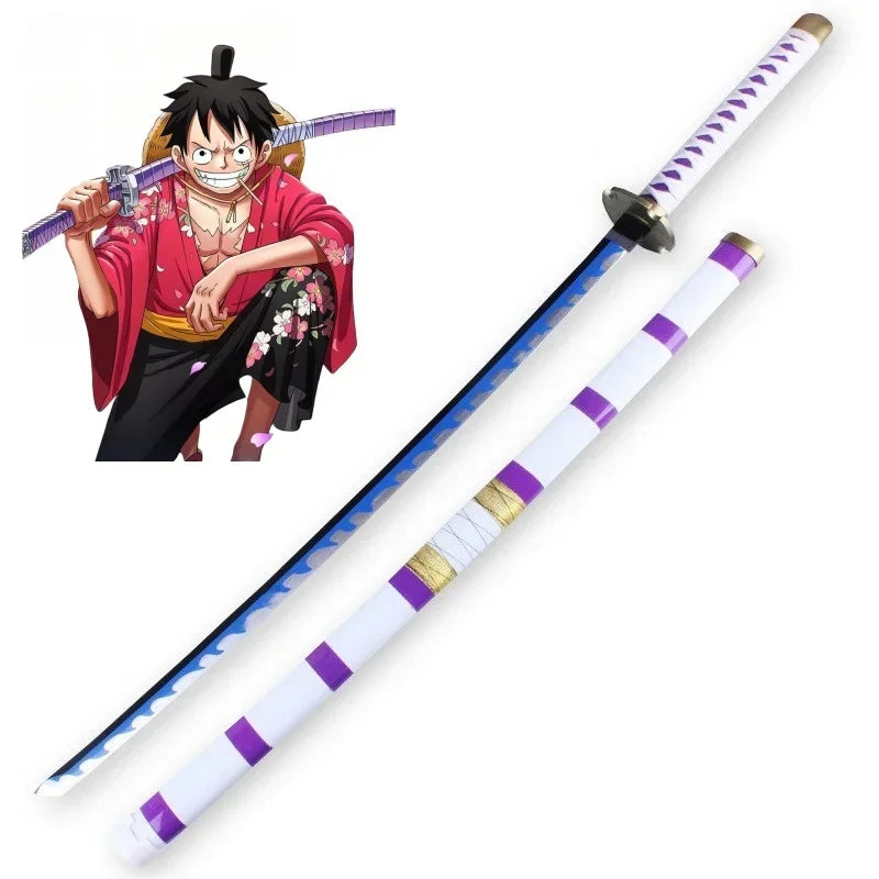 A cosplay sword of a 41-inch katana featuring Roronoa Zoro's design and blade.