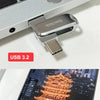 SanDisk Ultra Dual Drive Luxe flash drive shown next to a Type-C smartphone.