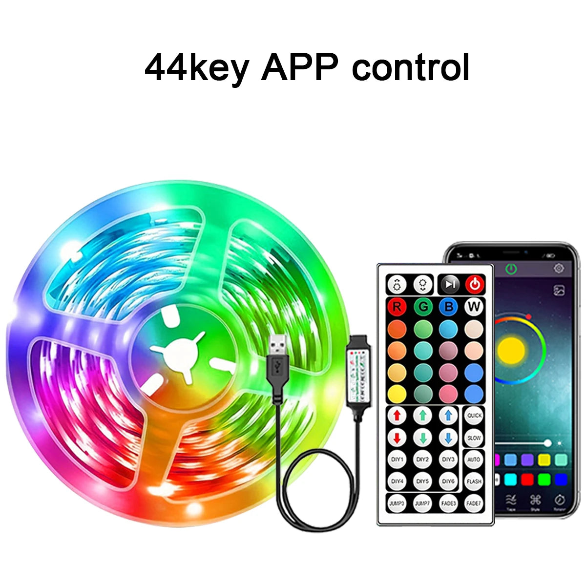 Tira de luces LED RGB con control por app