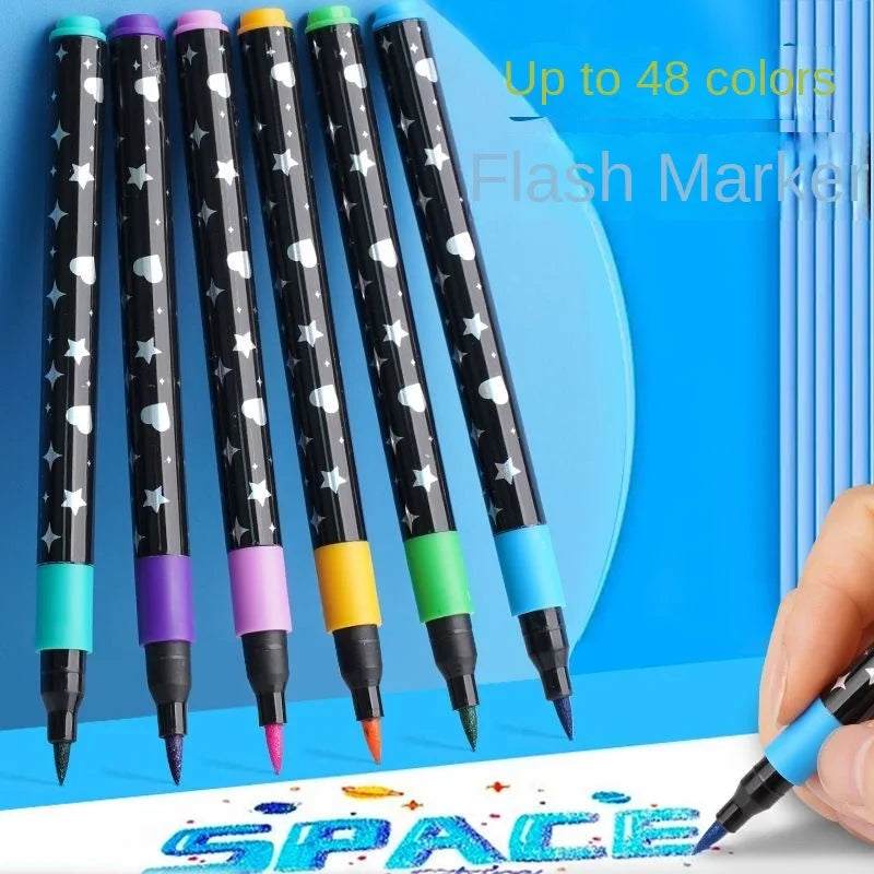 Dual-Tip Glitter Art Markers