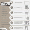 Tips for installing a magnetic mosquito net curtain on a door frame, showing assembly steps and final product.