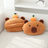 Capybara Plush Car Neck Pillow with Tissue Holder