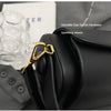 Classic Retro Crossbody Shoulder Bag with Textured Flap