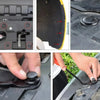 Close-up images showing various sizes of nylon push rivets and a hand installing them into automotive trim.