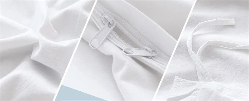 Washed Cotton 4-Piece Bedding Set with Duvet Cover