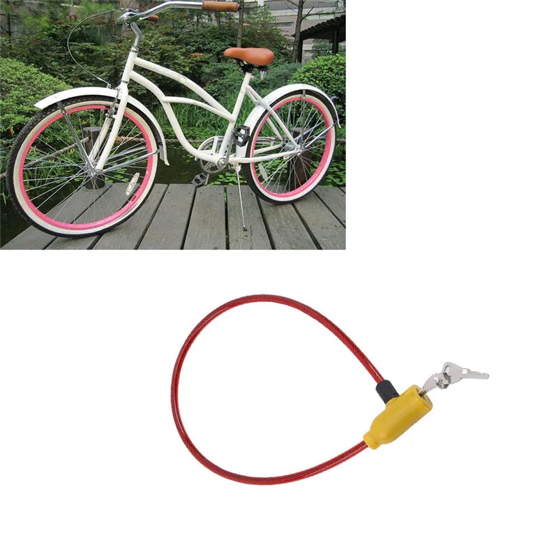 Heavy-Duty Cable Lock with Two Keys for Bikes, Scooters, and More
