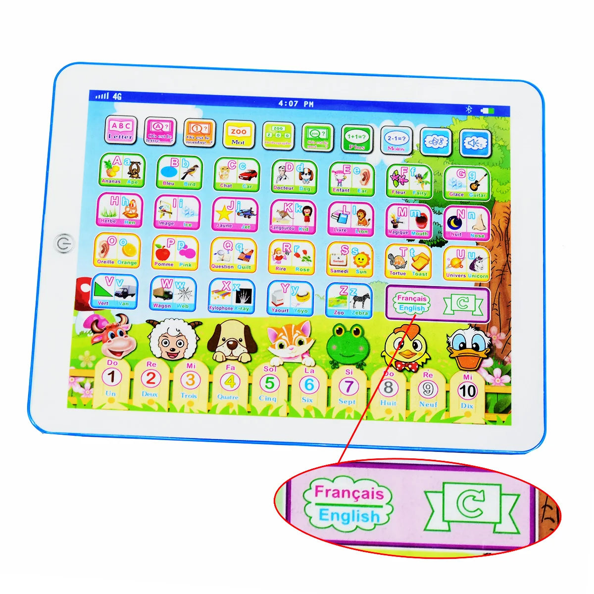 Bilingual French-English Learning Tablet for Kids