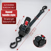 Black autoshink bundling belt with round handle style and adjustable strap length.