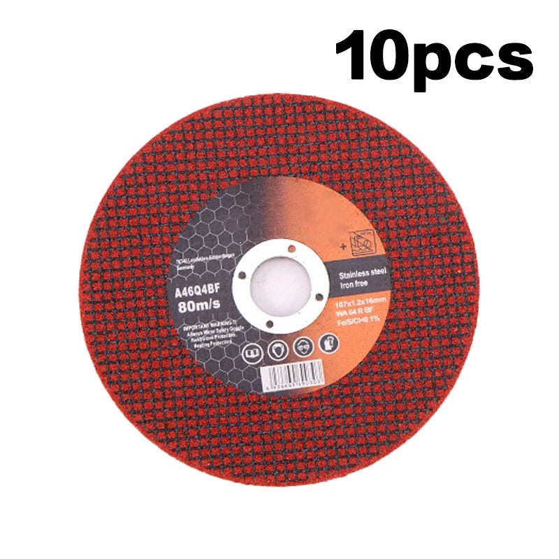 A pack of 10 ultra-thin 105mm metal cutting discs for angle grinders