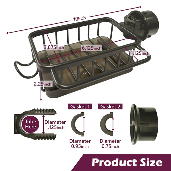 Adjustable Over-Faucet Kitchen Sink Organizer