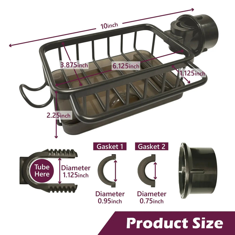 Adjustable Over-Faucet Kitchen Sink Organizer