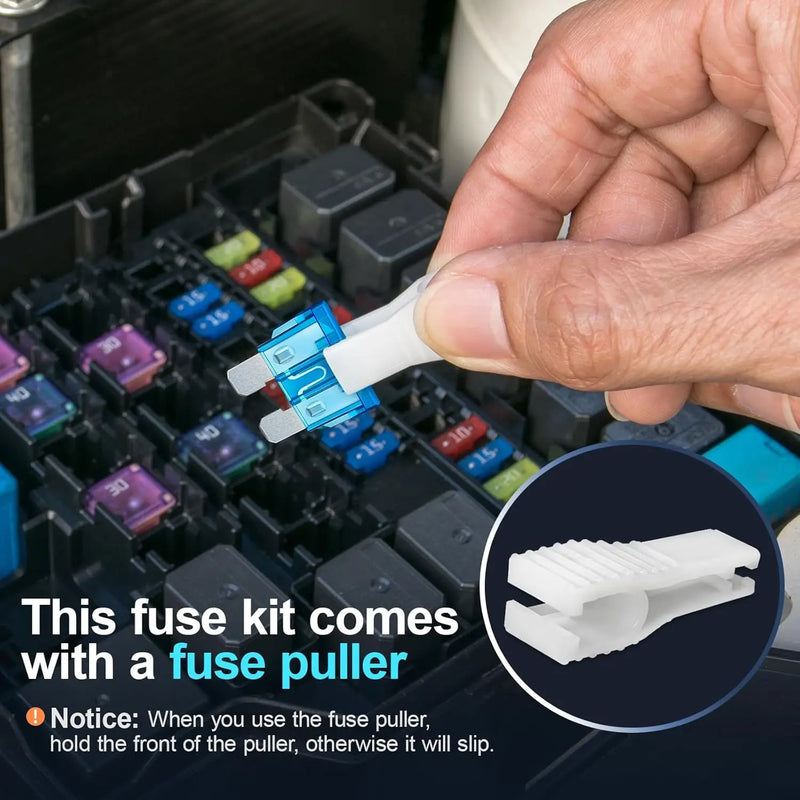 300-Piece Automotive Blade Fuse Assortment Kit with Puller