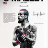 UFC Fighter Canvas Wall Art - MMA Boxing Poster for Gym & Man Cave Decor
