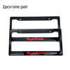 A pair of black racing style license plate frames with a Night Runner theme.