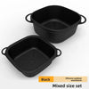 Black silicone outdoor washbasin bowl in a mixed size set