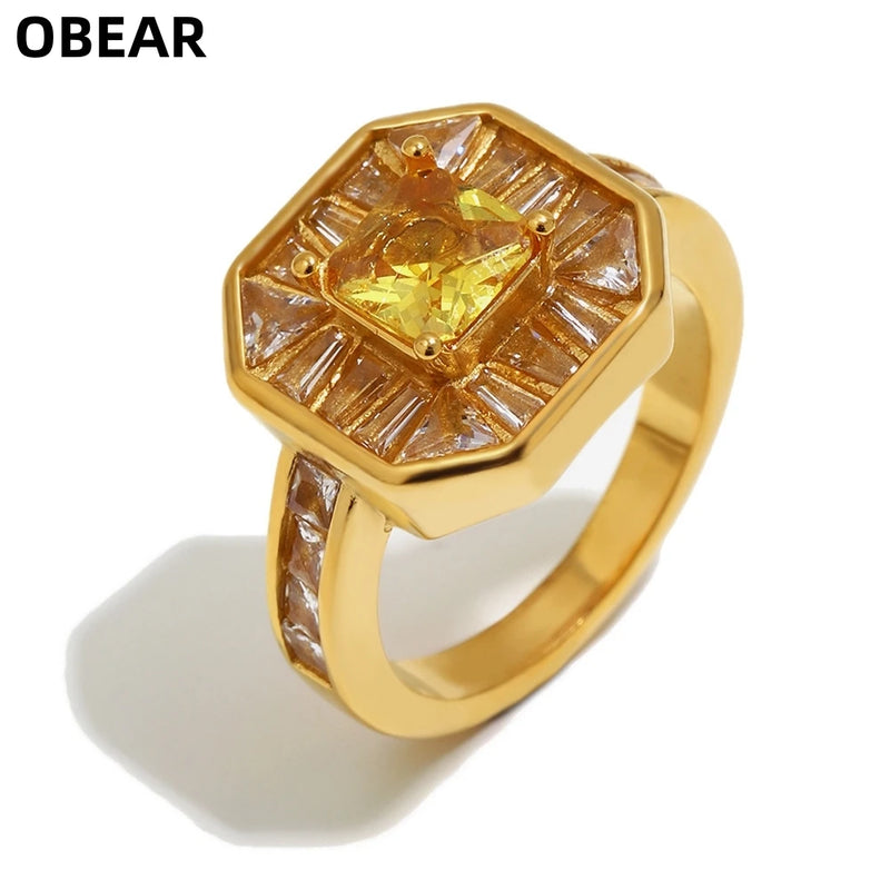 Art Deco Statement Ring with Cubic Zirconia