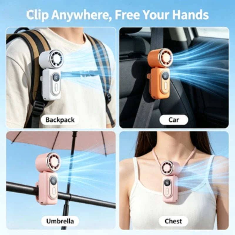 Portable Clip-On USB Fan with Rotatable Head