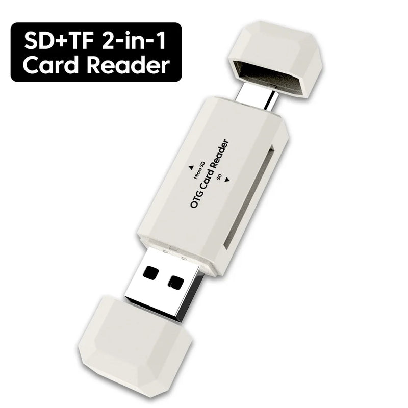 2-in-1 USB-C & USB-A SD/TF Card Reader