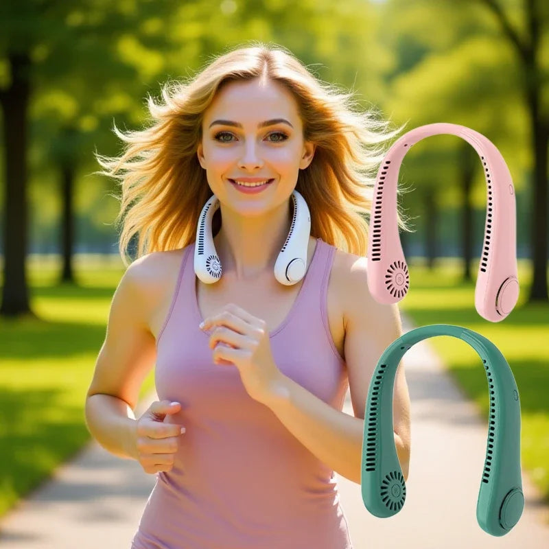 Ventilador de Cuello Portátil con 3 Velocidades