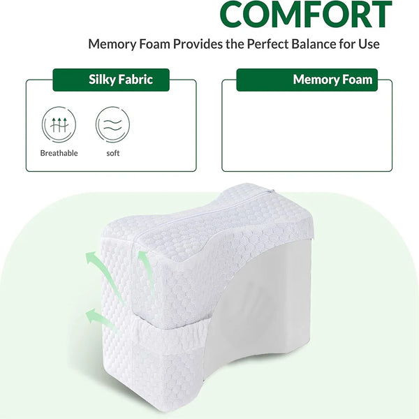 Adjustable Memory Foam Knee Pillow for Side Sleepers
