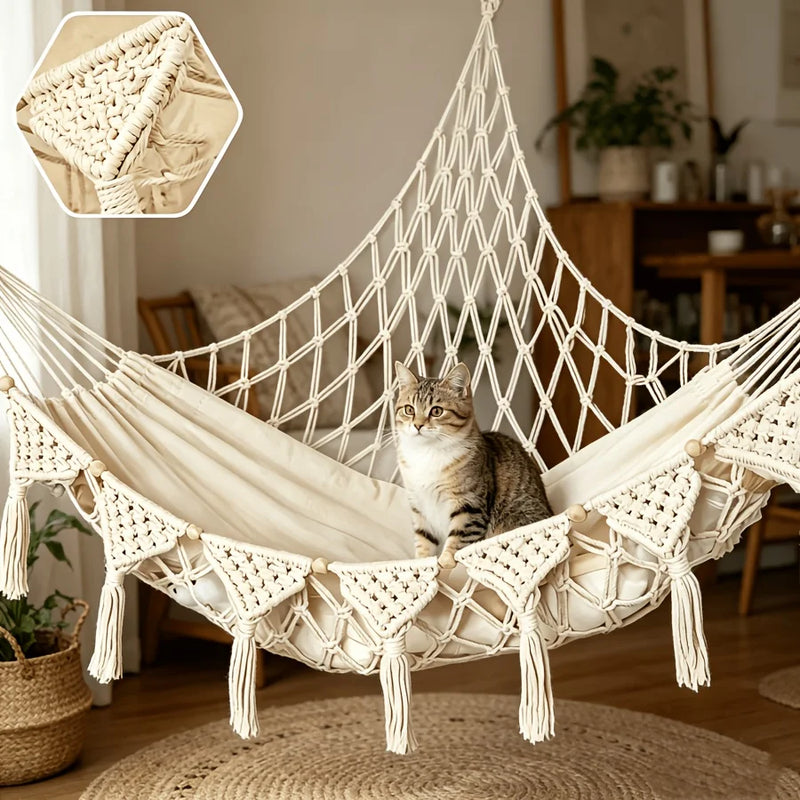 Hand-Woven Vinyl Cat Hammock