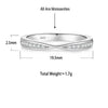 Moissanit-Stapel-Hochzeitsringe aus Sterling-Silber